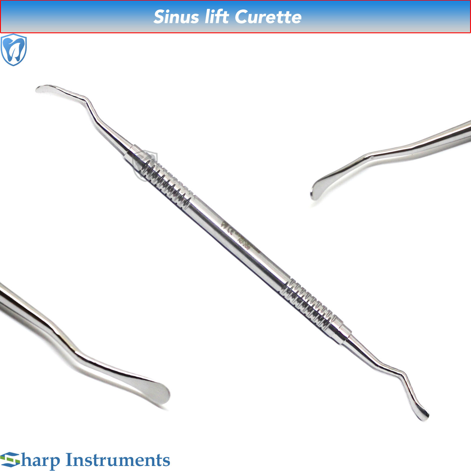 Sinus Lift Curette #4 Implant Instruments Curettes Dentist Steel Elevators No. 4