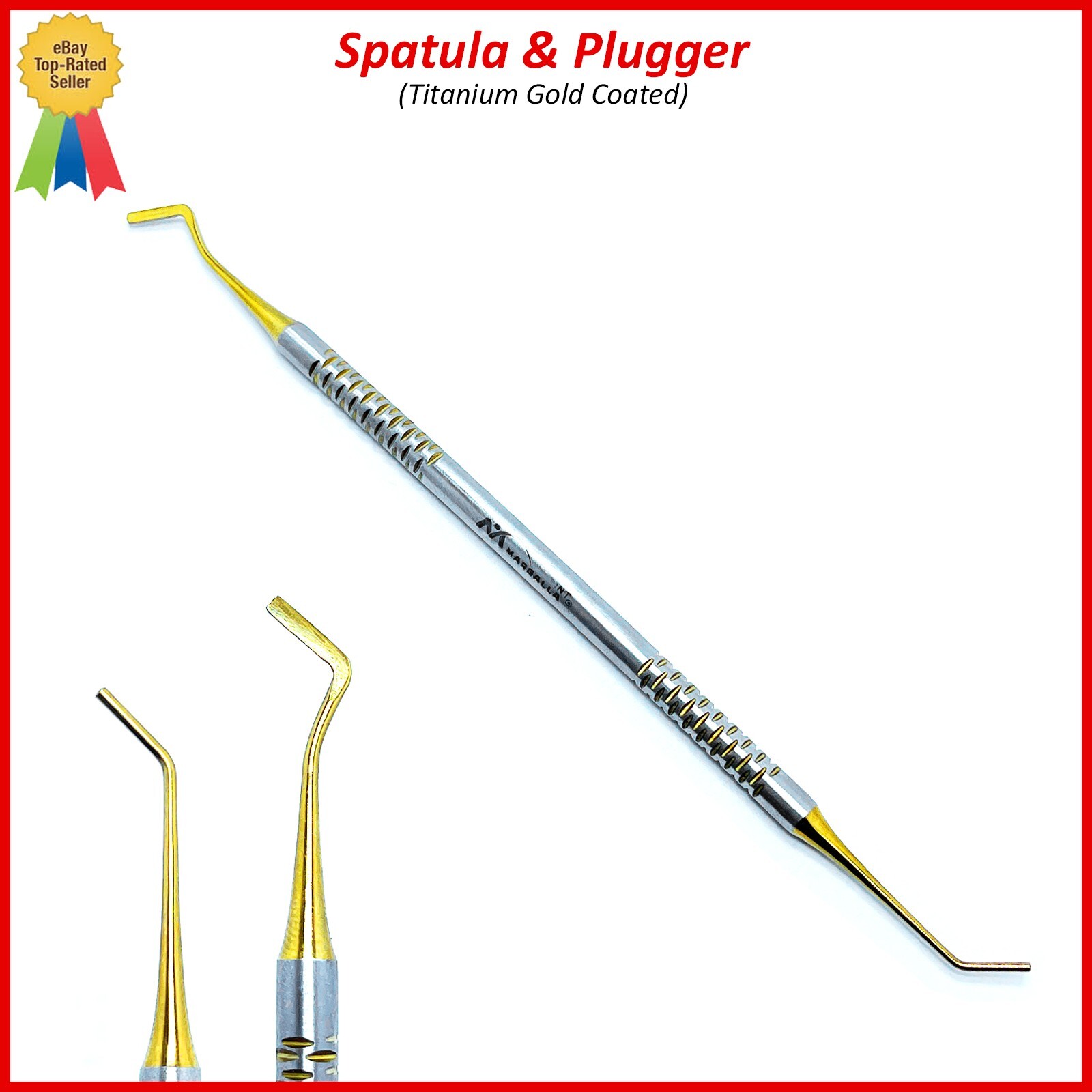 Dental Composite Filling Instruments Spatula & Plugger Titanium Gold Tips