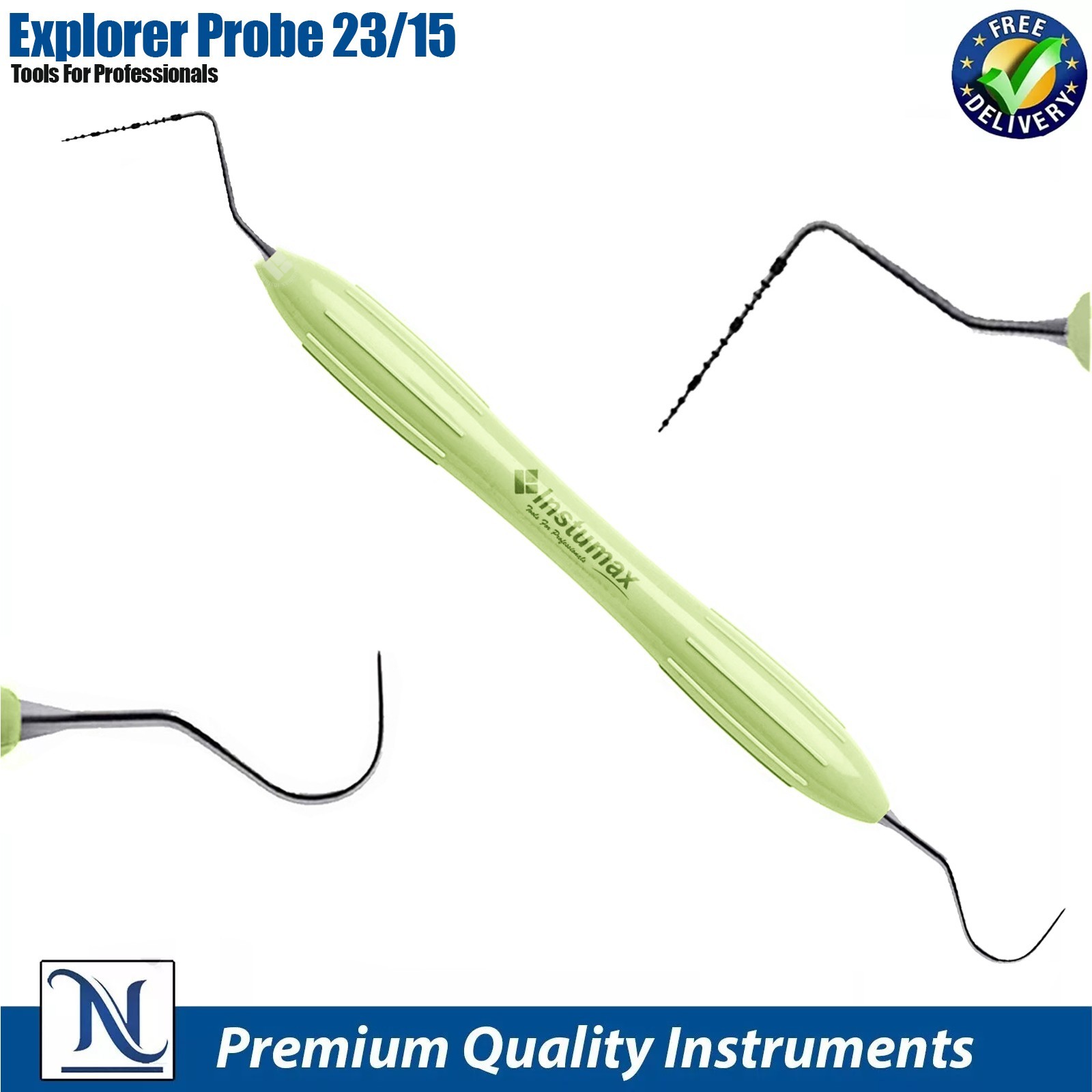 Dental Williams Explorer UNC 15/23 Color Coded Probe Double Ended Instruments