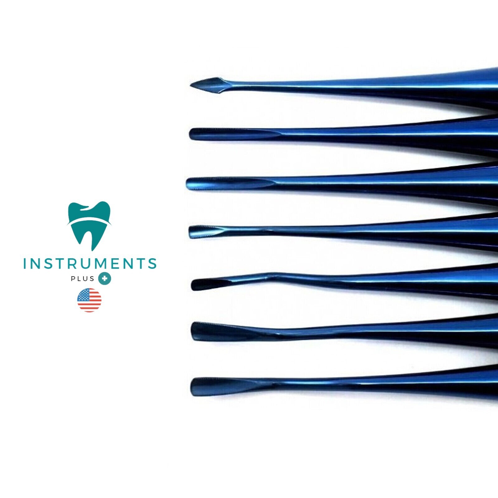 Dental PDL Luxating Root Elevators Set of 7 Precise Periotomes Tips Titanium Lab