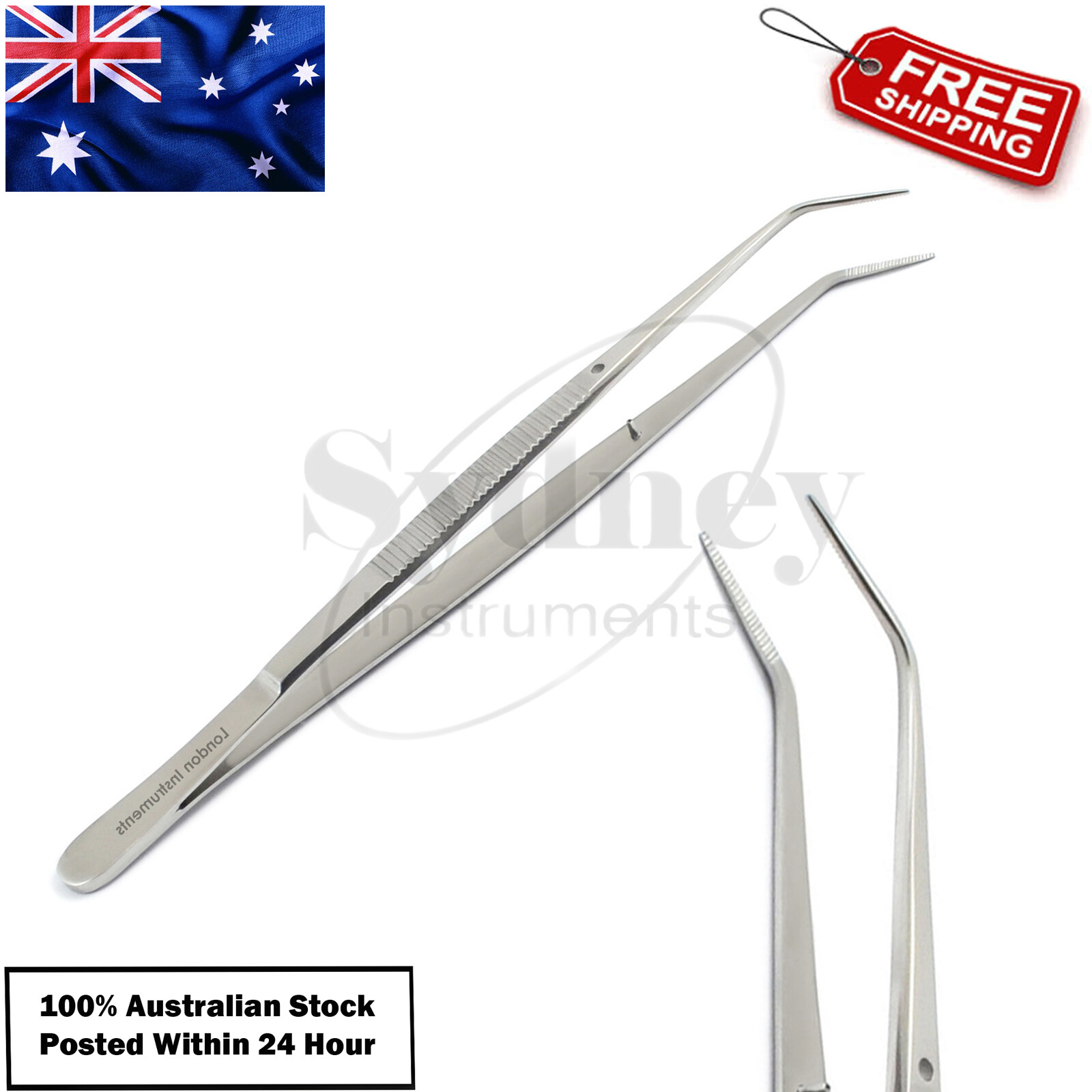 Dental Surgical Cotton & Dressing Tweezers Atraumatic Forceps Tissue Holding