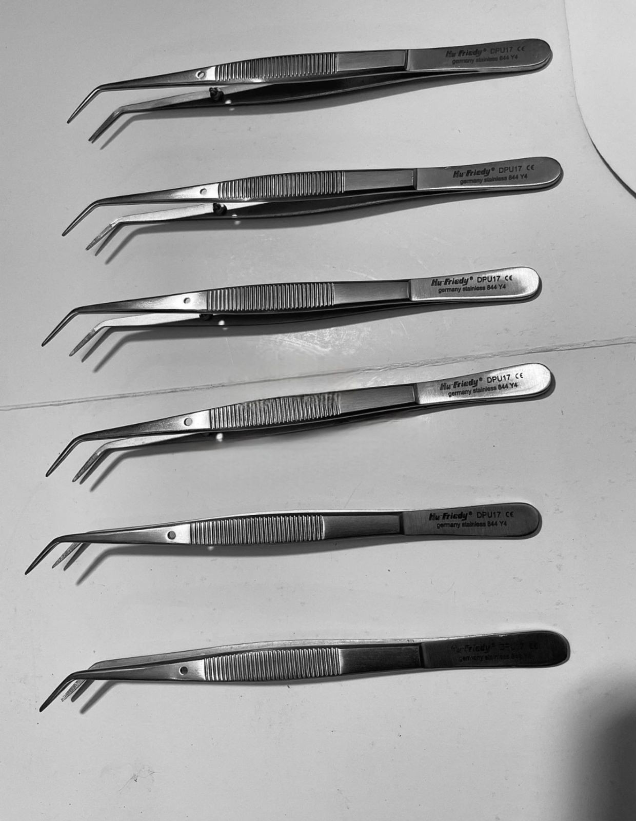 Lot of 10 Hu-Friedy DPU17 Utility Pick-Up Dental Dressing Pliers Stainless Steel