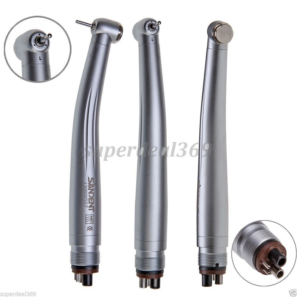 SANDENT NSK Style Dental High Speed Turbine Handpiece Push Button 4 holes SALE!