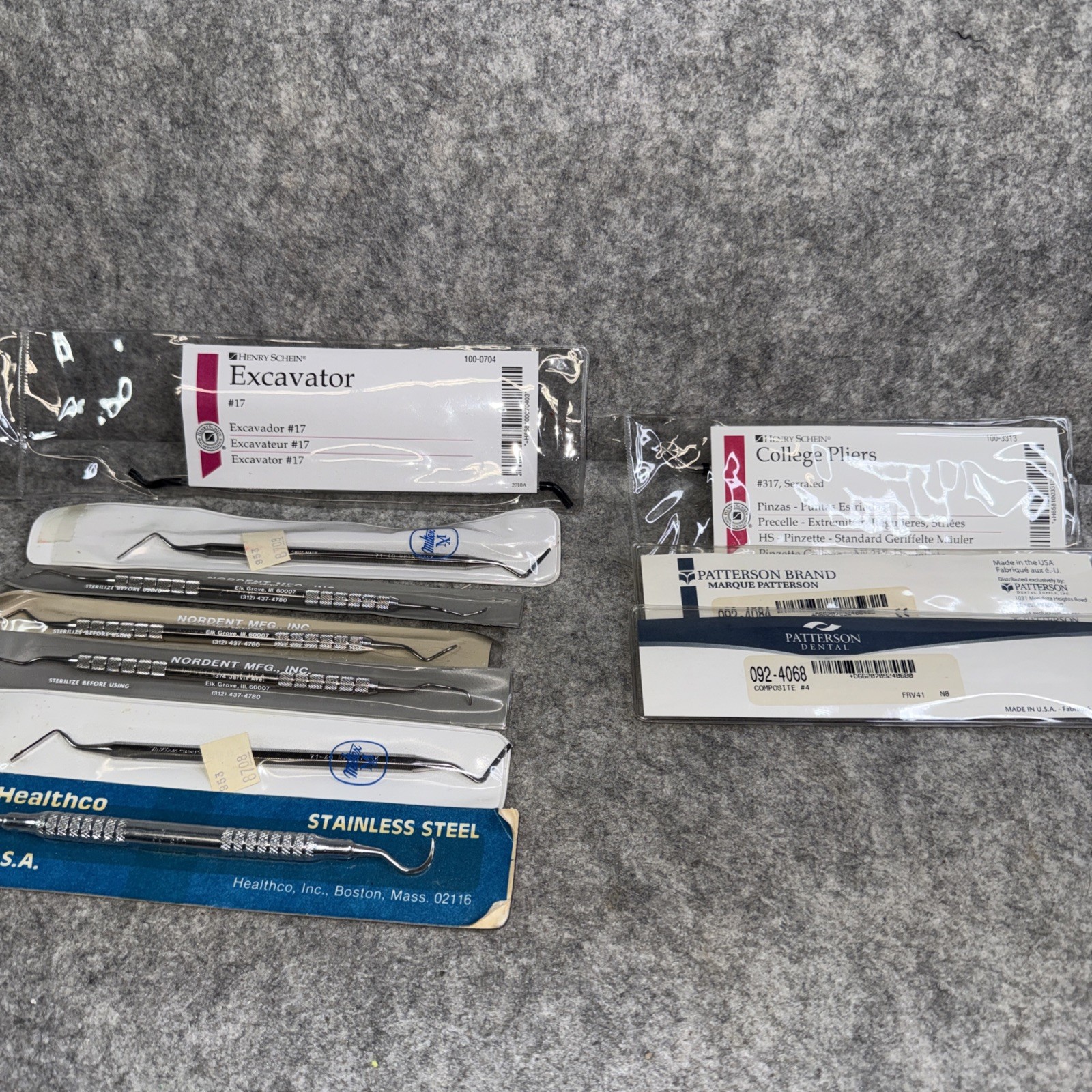 LOT Dental Picks And Pliers Hygiene Instruments Dentistry Tools