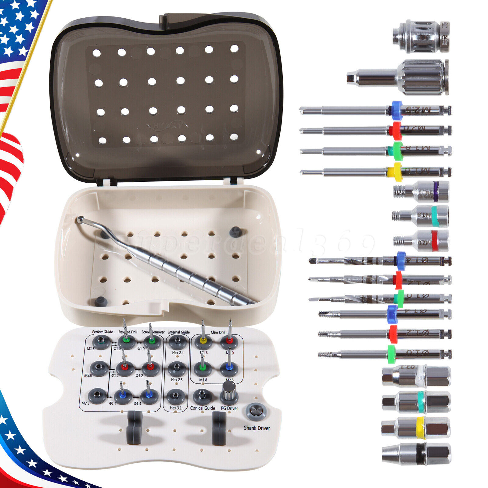 Dental Implant Fixture &Broken Screw Removal Kit Remove Surgical Tool Remover OR