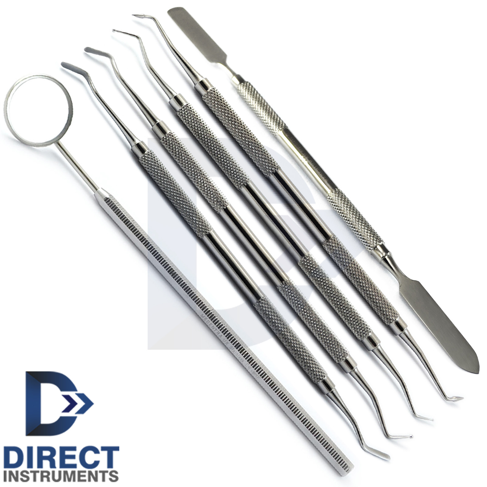 Set Of 6 Dental Composite Filling Instrument Kit Cement Mixing Spatula Heidman