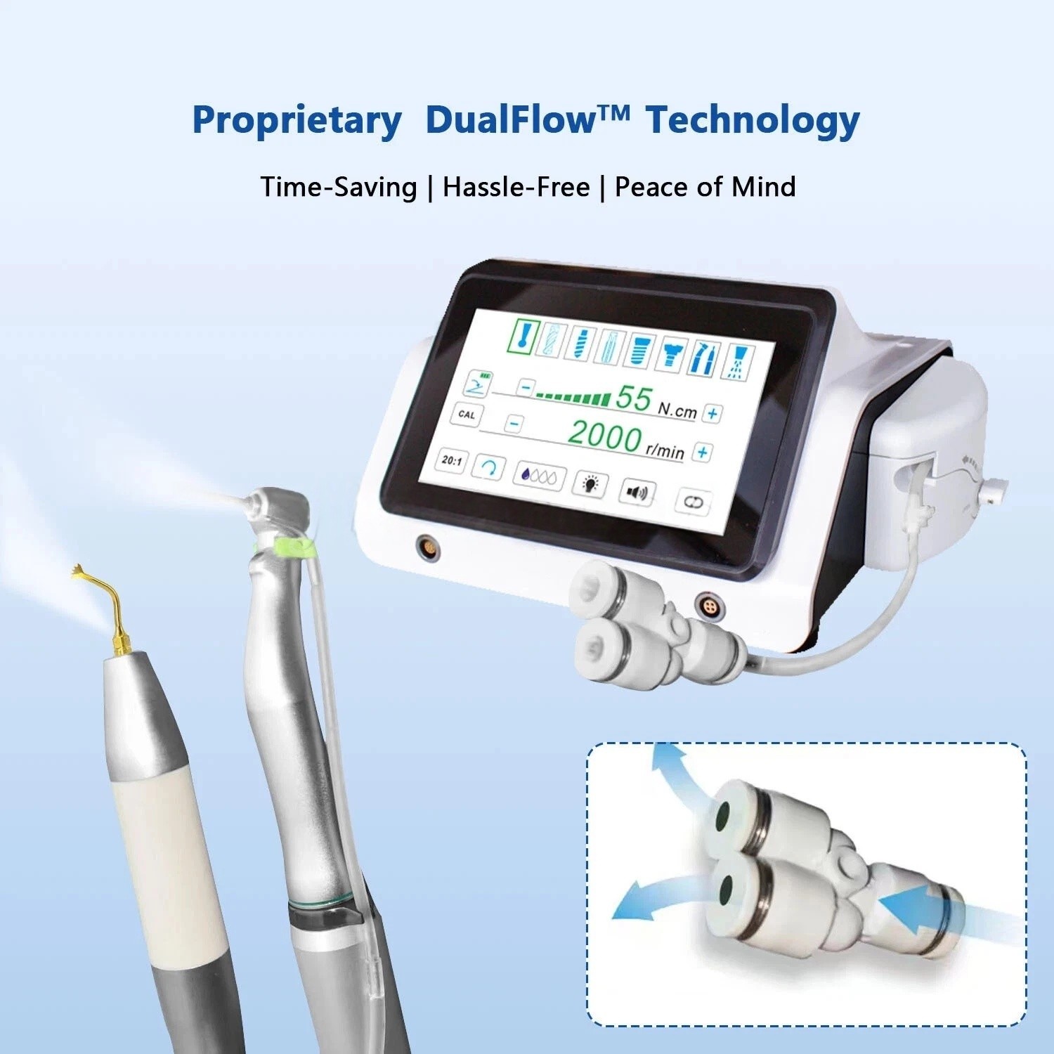 LED Dental Surgical Piezo Bone Ultrasurgery 2 x LED Handpiece