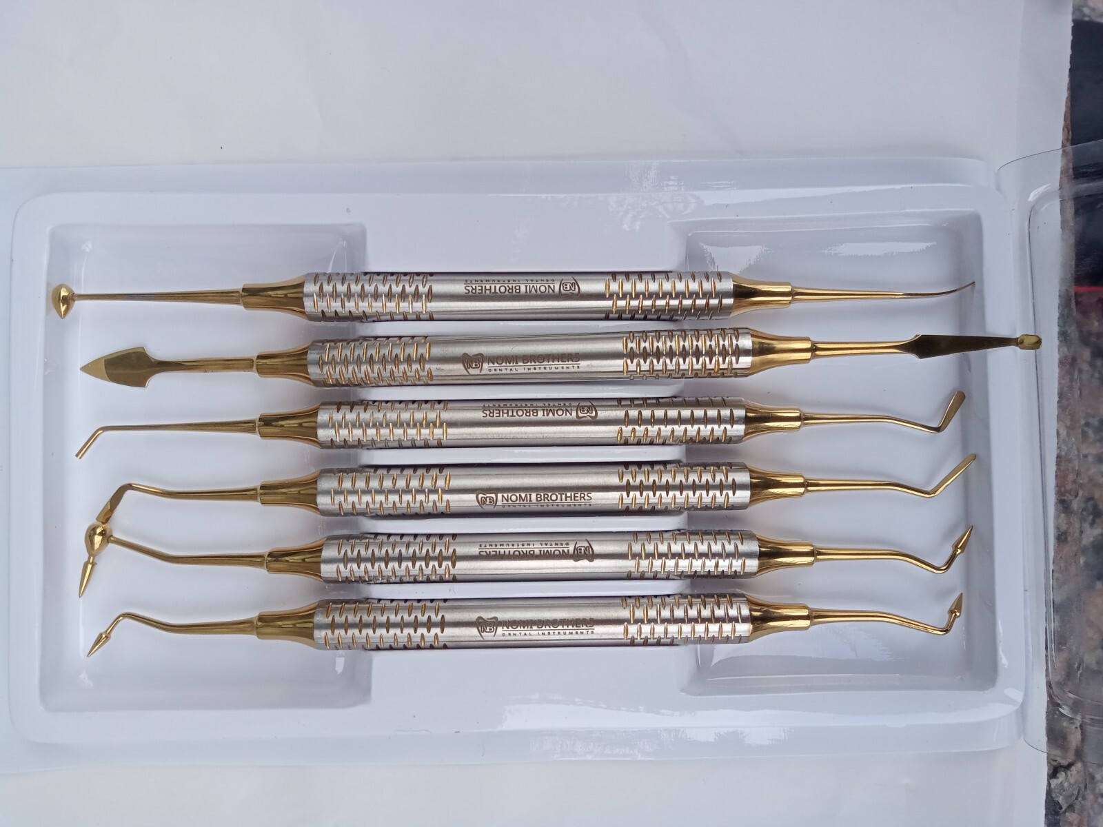 Dental Composite Resin Filling Filled Repair Spatula Instruments Tools 6 Pcs/kit