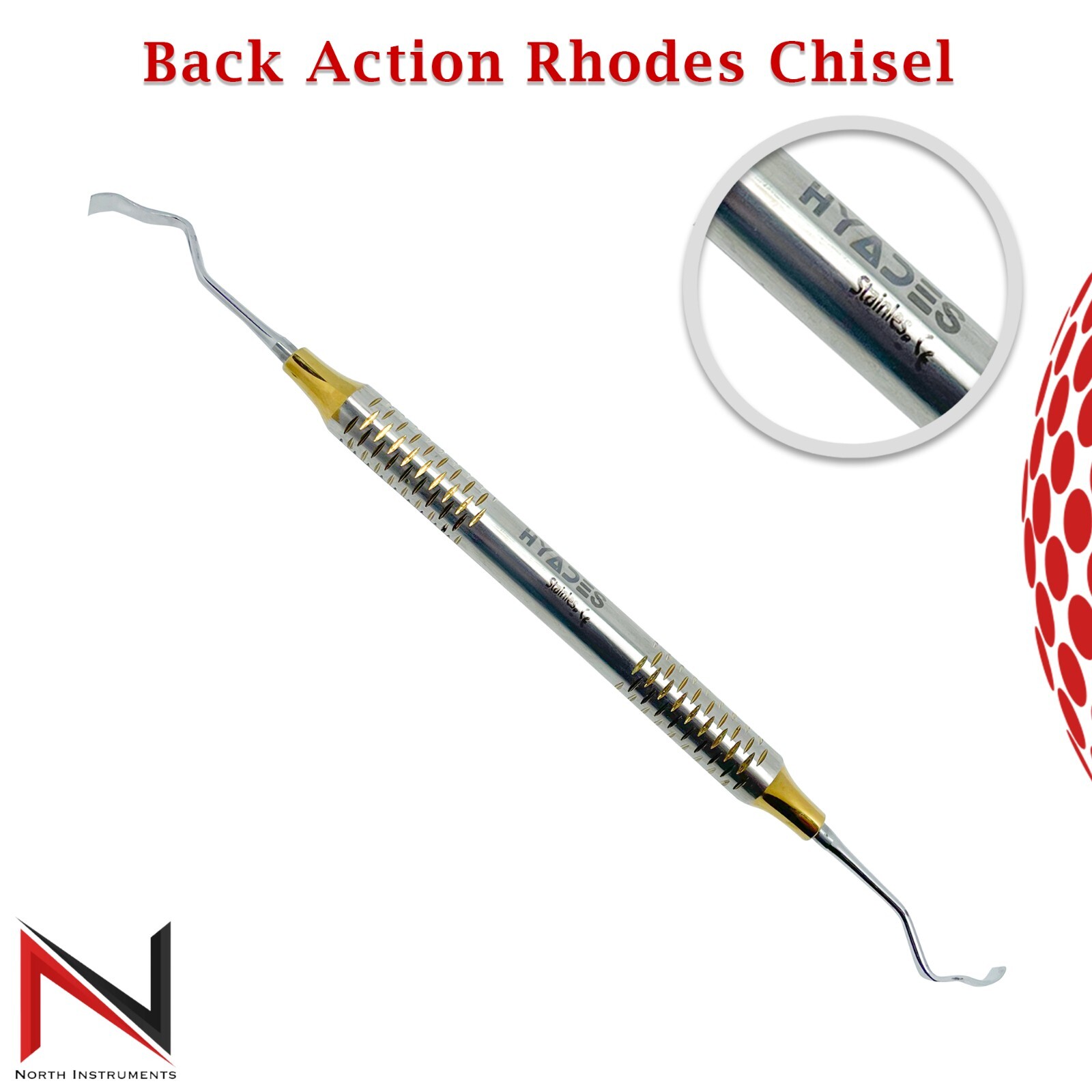 Dental Surgical Wise Back Action Rhodes Periodontal Chisel 36/37 Lab Instruments