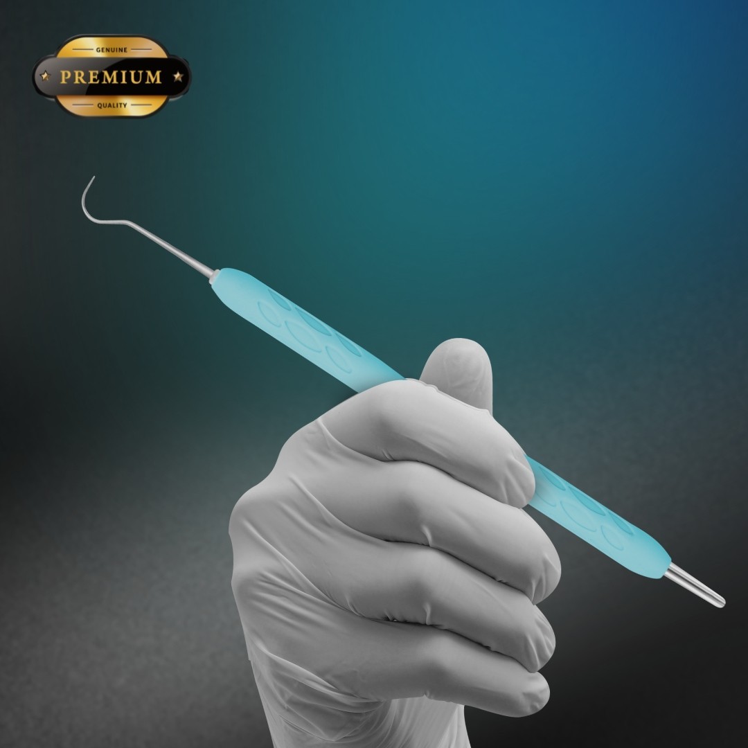 AR Silicone Coated Dental Explorer 2 Extra Thin Diagnostic Single-Ended Tool