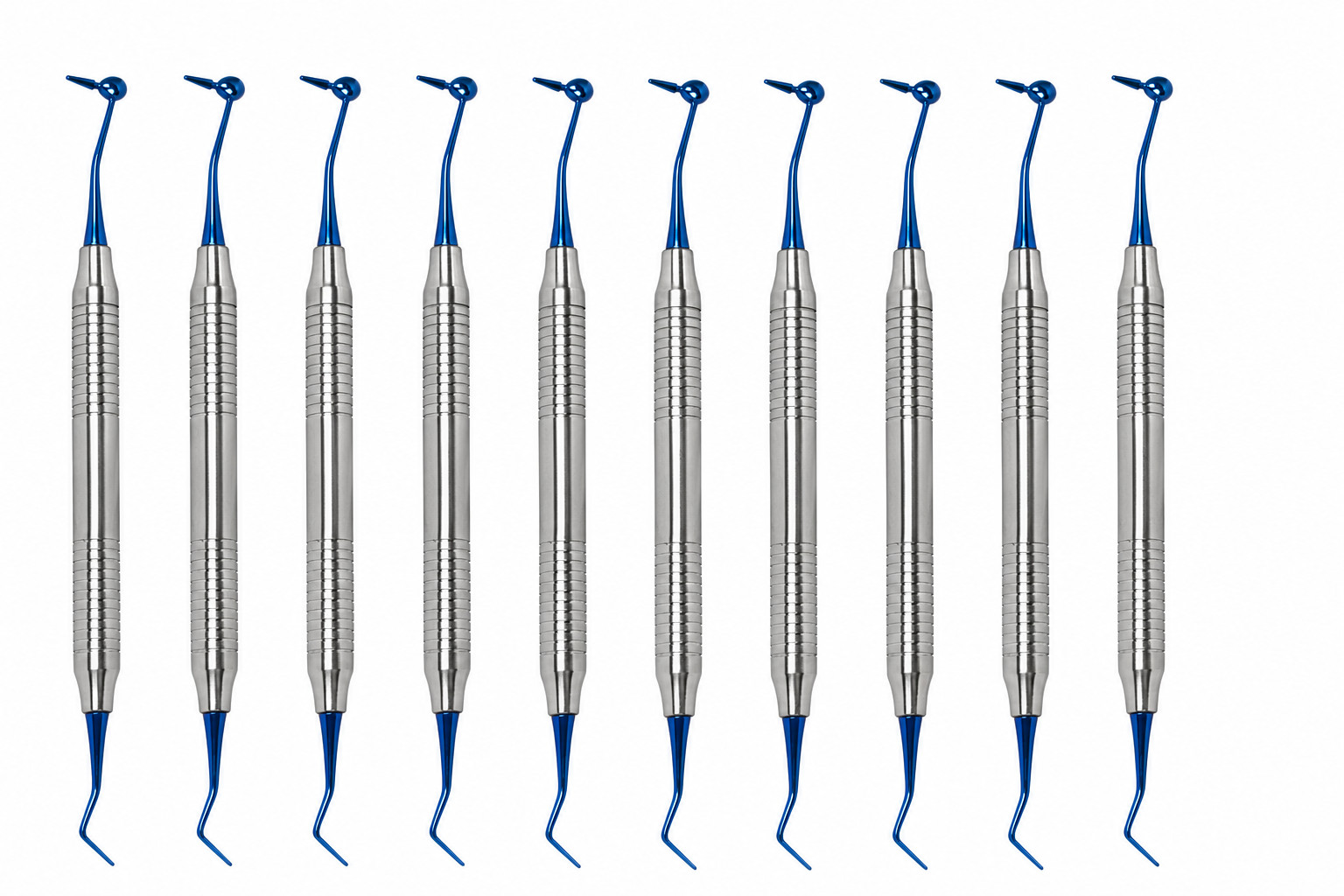 10 Pcs Dental Composite Filling Instrument Blue Titanium Coated CIG-6