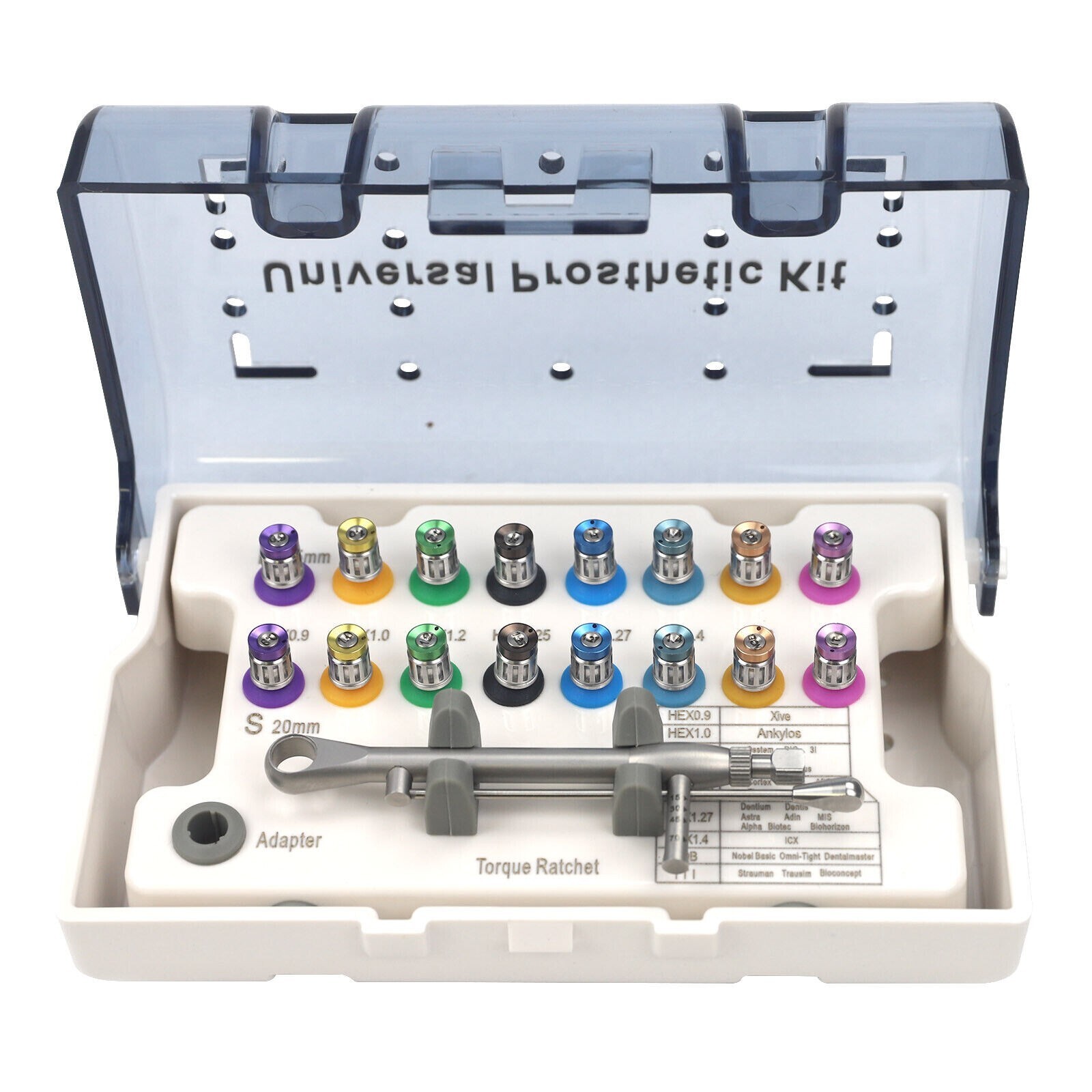 Dental Universal Implant Instrument Prosthetic Restoration Hand Driver Tool Kit