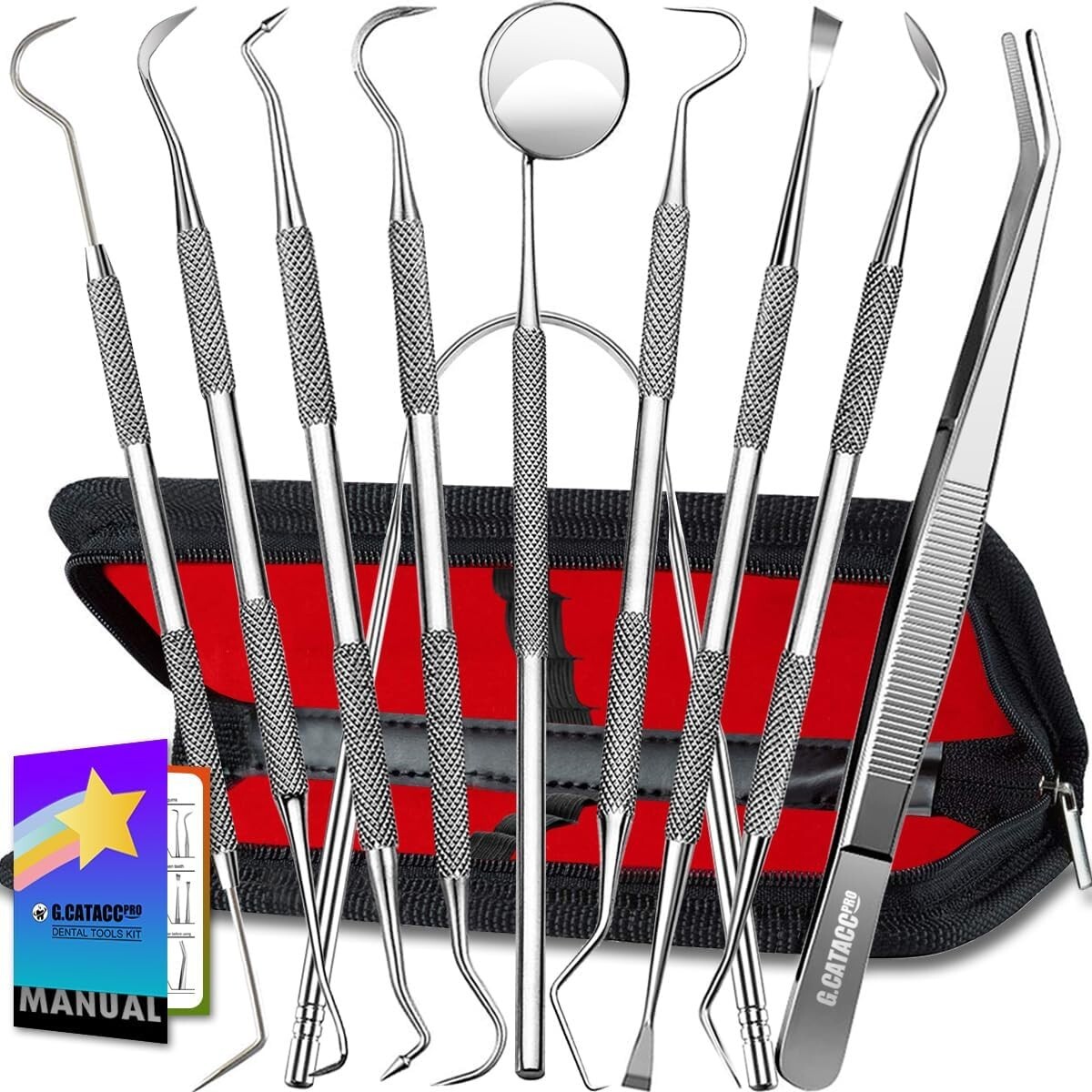 Dental Tools, 10 Pack Professional Plaque Remover for Teeth Cleaning Tools Se…