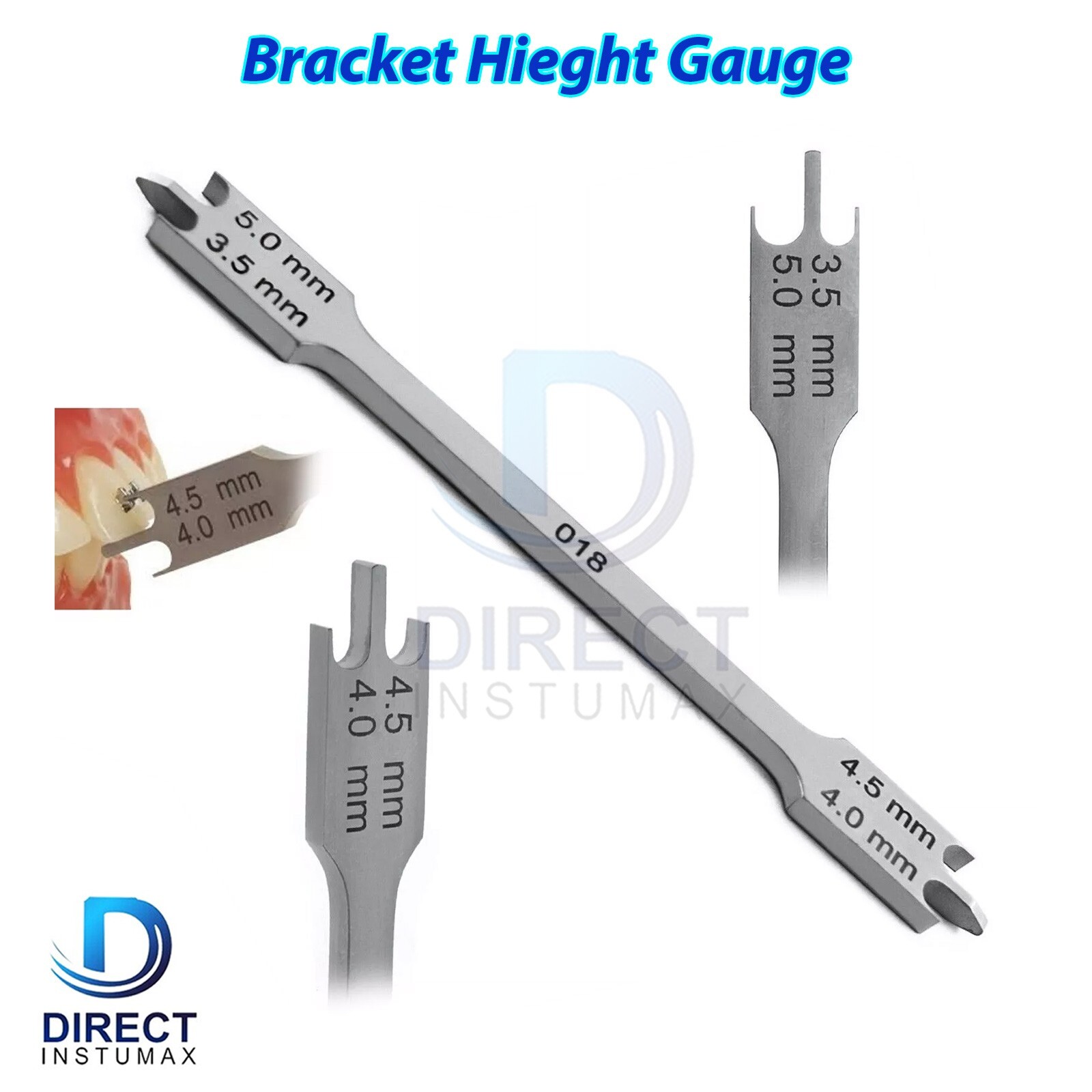 10pcs Orthodontic Bracket Height Gauge | 022 Slot Dental Measuring Instruments