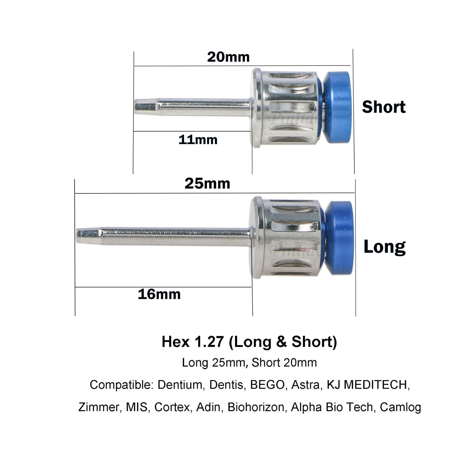 Implant Hex Screwdriver Torque Wrench Hand Driver Fit Hiossen Nobel Adin ITI Mis