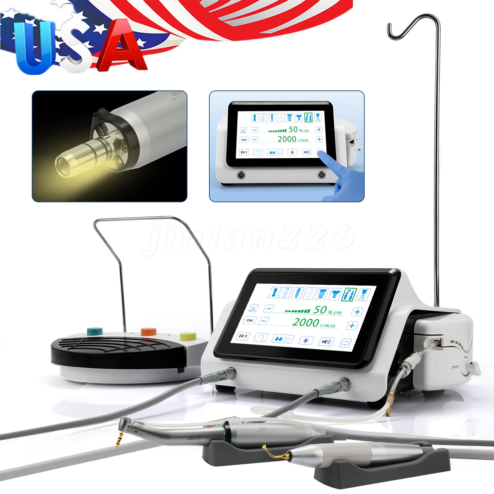 USA LED Dental Ultrasurgery Piezo Bone Surgery Piezo Chirurgie +Implant Motor