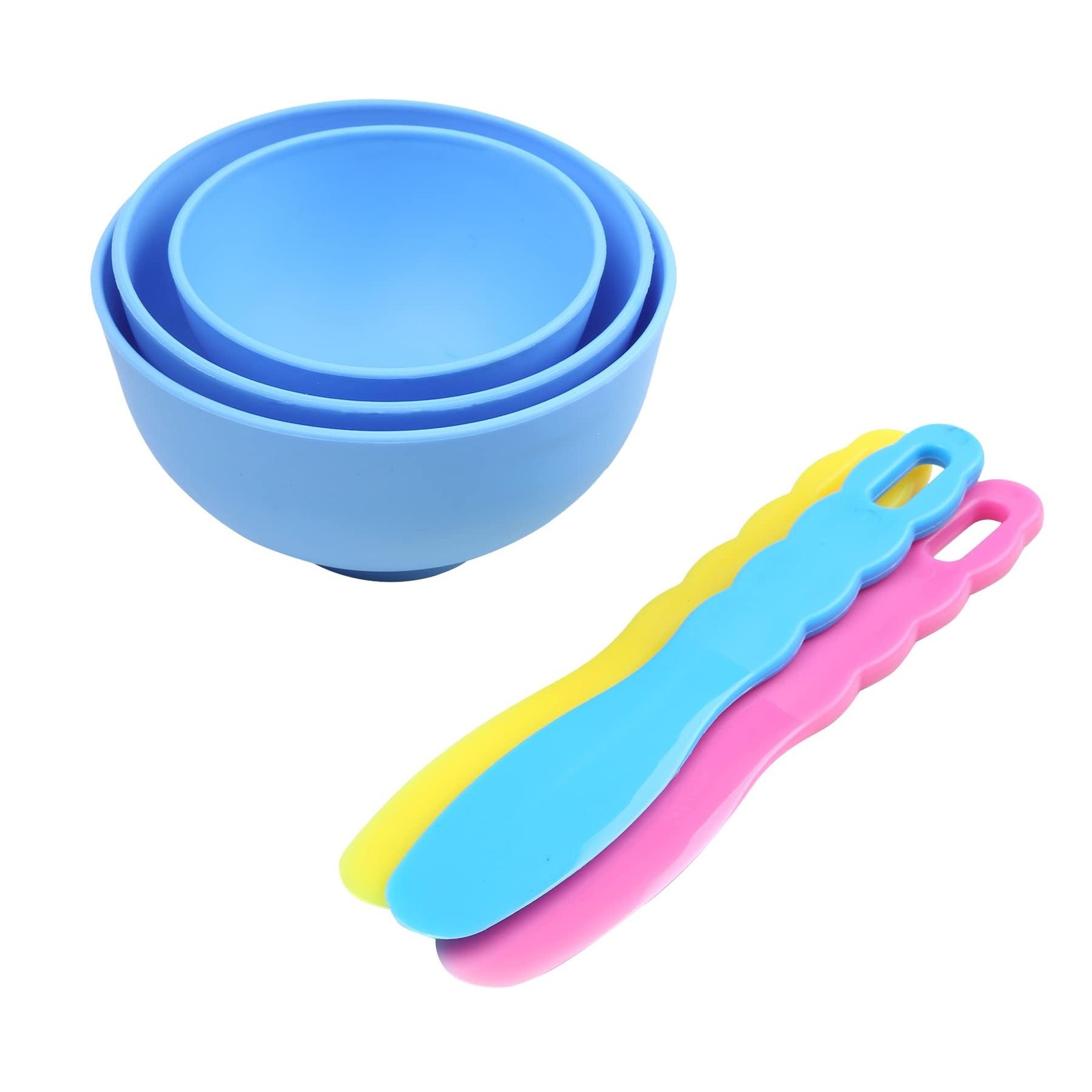 Dental Lab Mixing Bowl with Plastic Spatula for Alginate Materials(6Pcs)