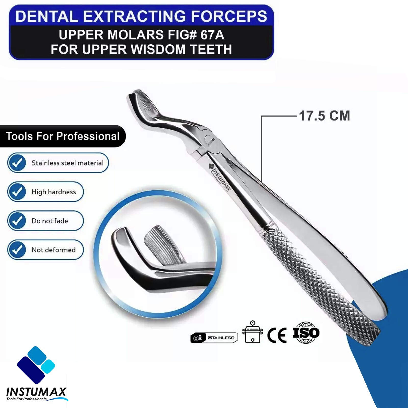 Surgical Forcep Fig. 67 lower Molar Dental Tooth Extractor Forceps Extraction CE