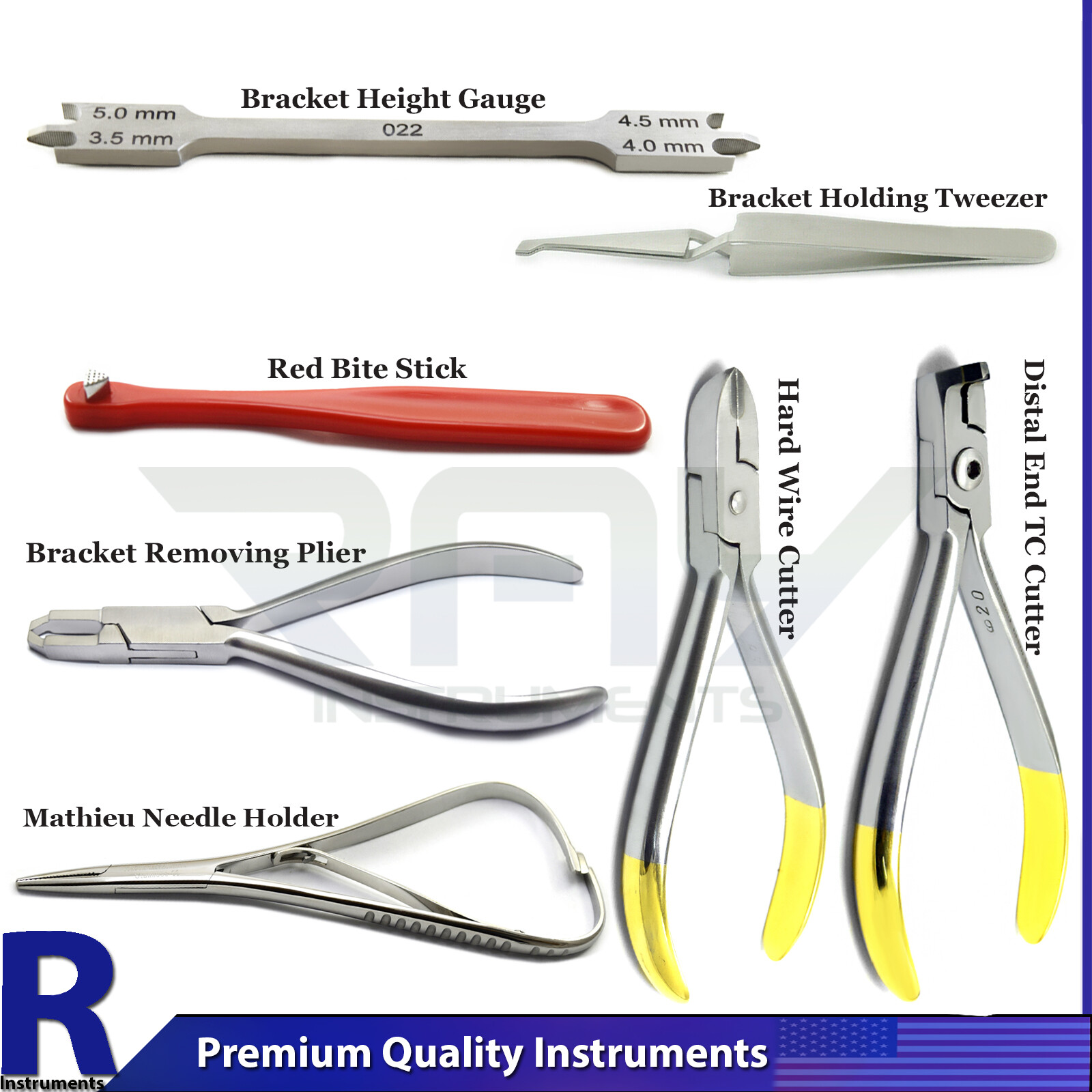 Dental Bracket Orthodontic Instruments Kit Surgical Distal TC Hard Wire Cutters