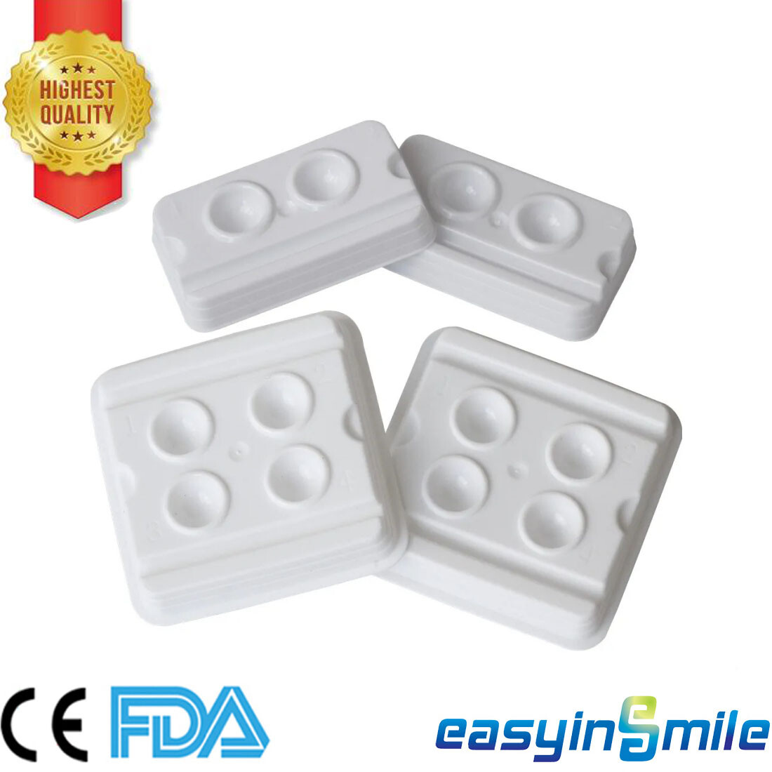 200/1000pc Dental Disposable Mixing Well Bonding Adhesive 2/4 Well Dish Palette