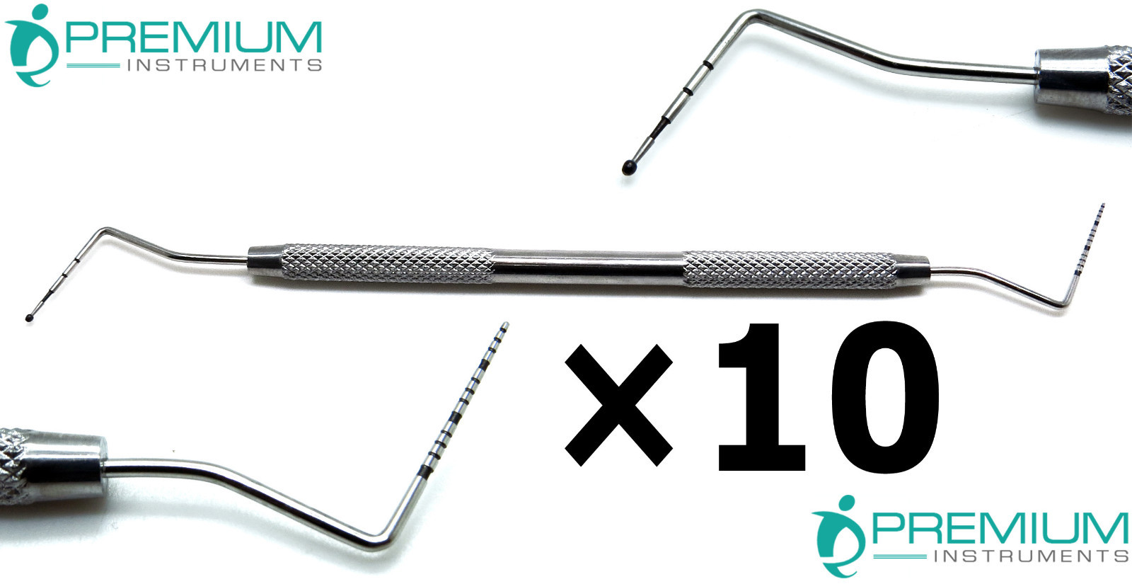 10× Dental Probe UNC 15/11.5B Color Coded Double Ended UPGRADED Instruments