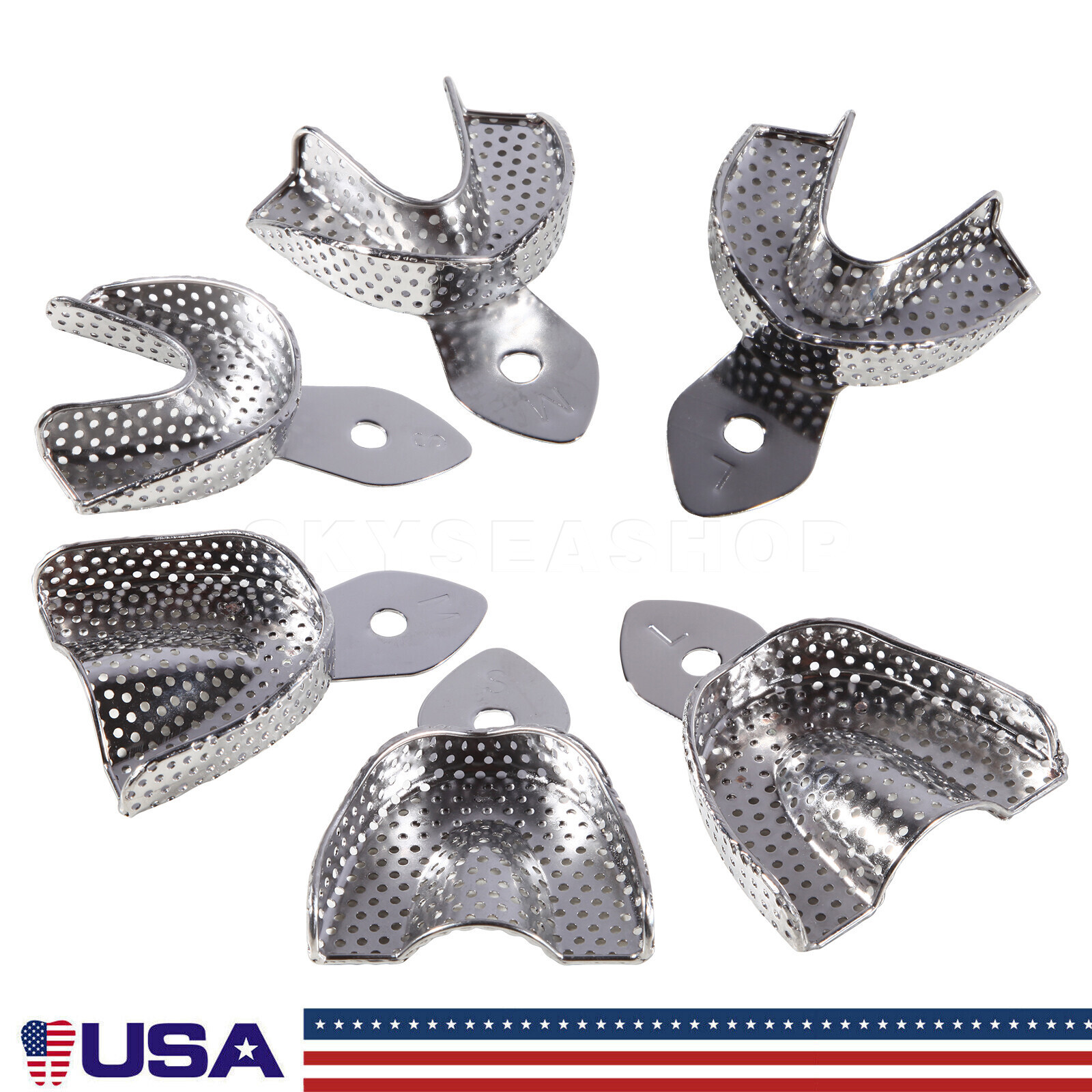 Autoclave Perforated Dental Impression Trays Upper + Lower