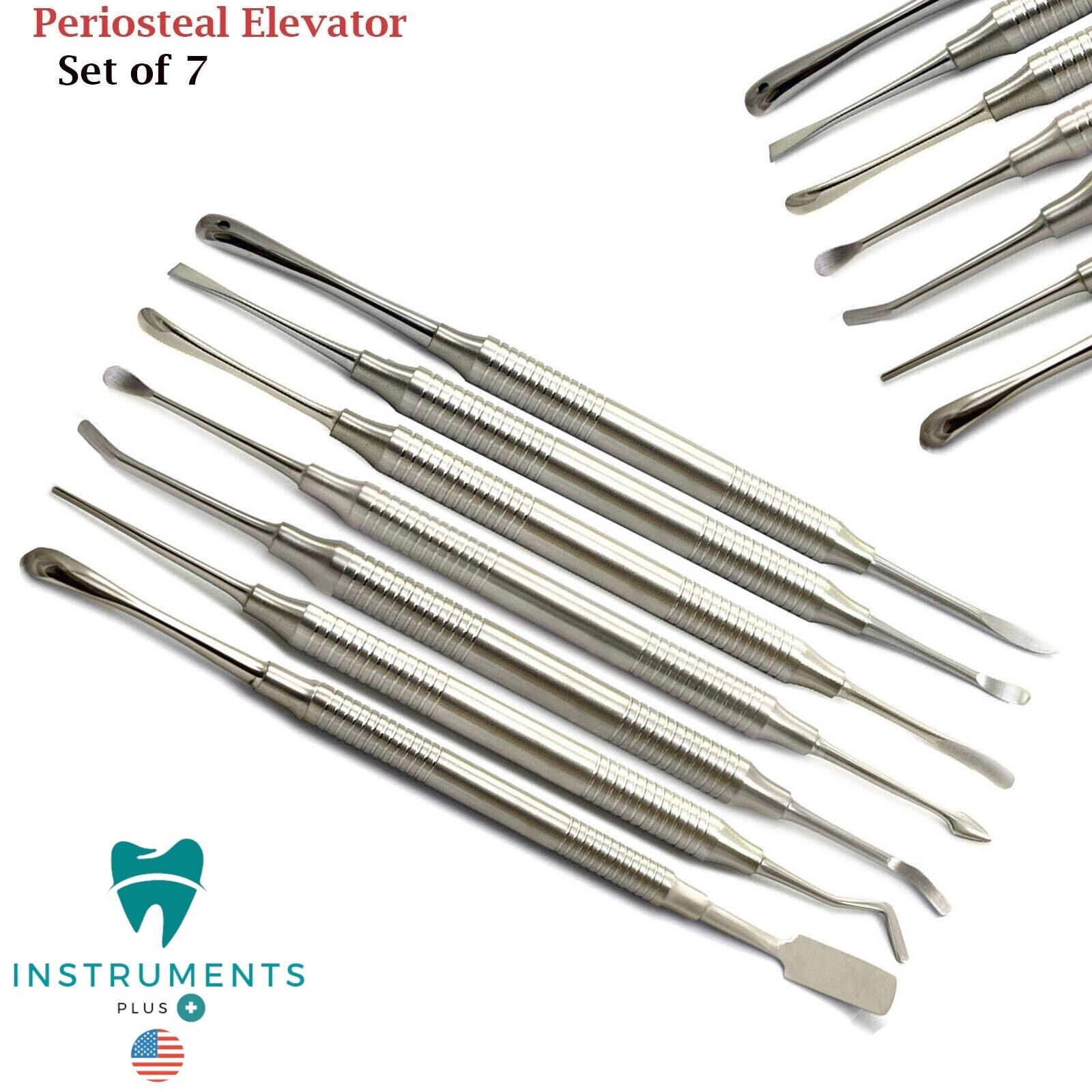 Set Of 7 Implant Periosteal Dental Elevators Sinus Lift Surgical Instruments Kit