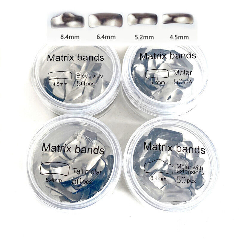 100Pieces Dental Matrix System Refill Matrices 4.5 5.2 6.4 8.4 Dentpark Brand