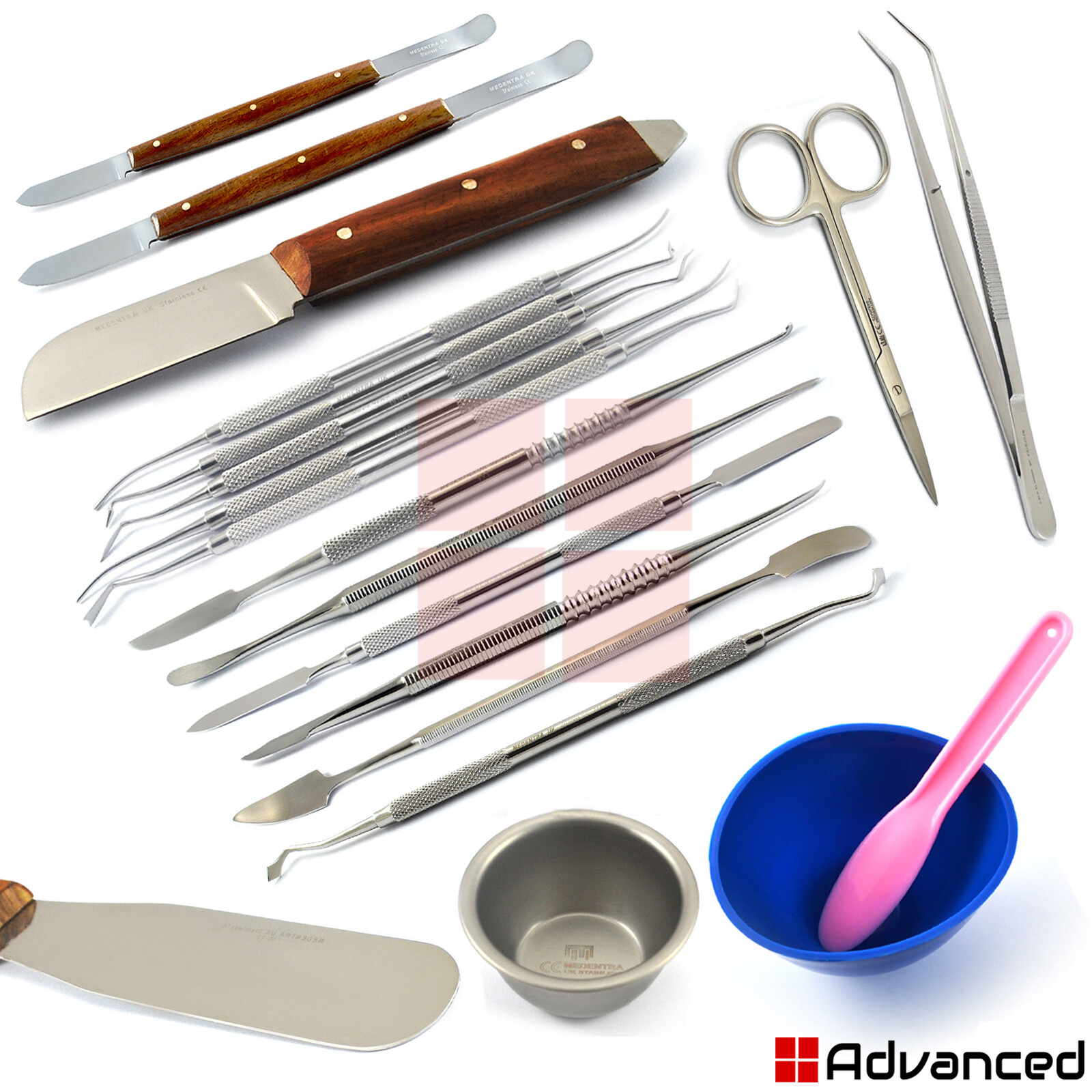 Dental Laboratory Technicians Instruments Kits Waxing Carvers Modeling Spatulas