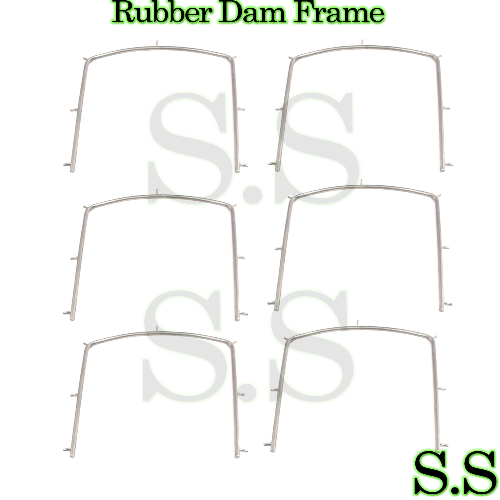 6 Pieces Rubber Dam Frame Small 4″ x 4″ Dental Instruments