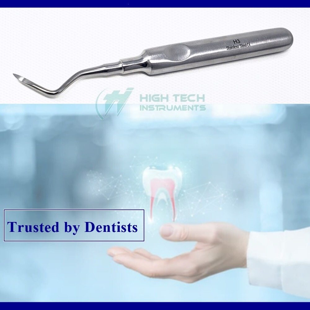 Dental Surgery Elevator Root Tip Extraction & Loosening Teeth Slim Handle H3