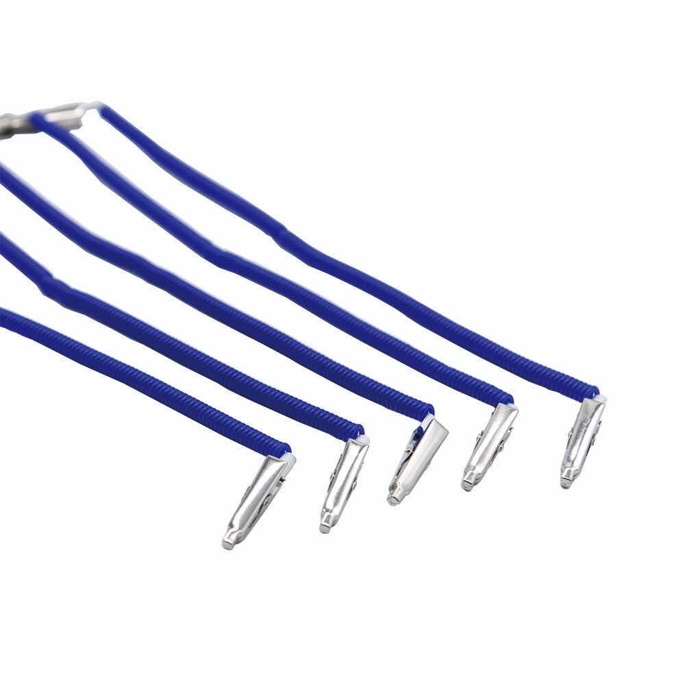 5Pcs Dental Patient Bib Clips Chains Napkin Holder Flexible Coil Plastic Chain