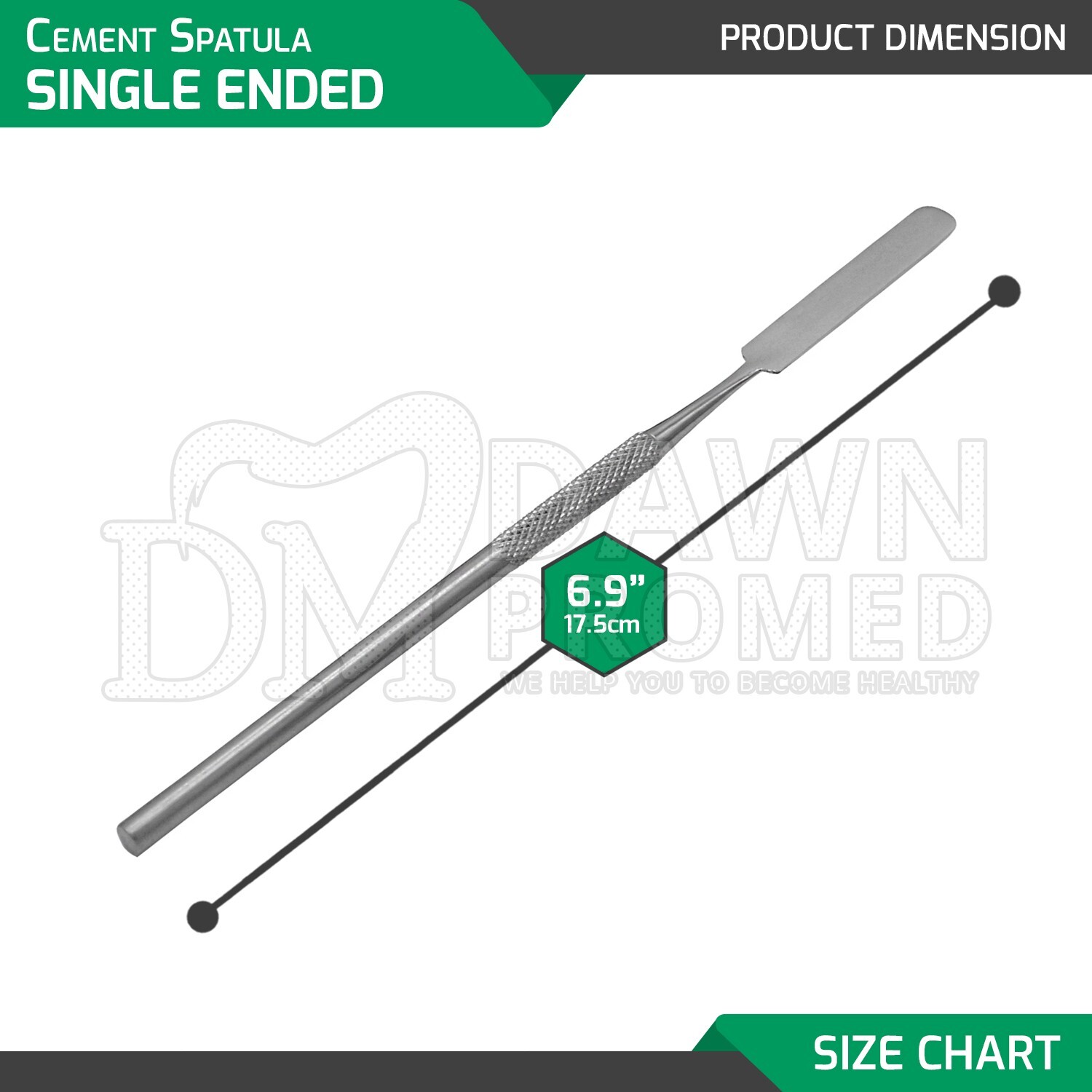 Cement Spatula Single Ended 3 Pcs Set 6.9″ Amalgam Mixing Dental Inst German Gr