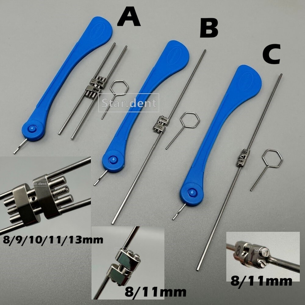 Dental Orthodontic Rapid Expansion Screw Palatal Split Hyrax Expander & Key Kit