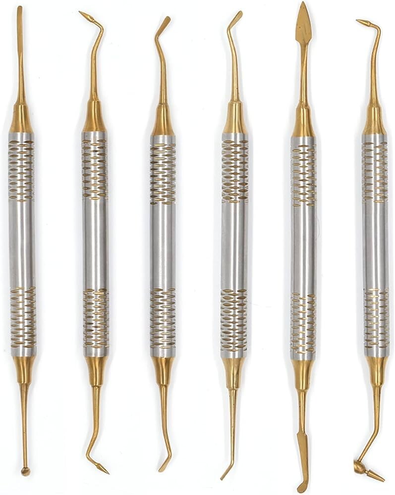 Dental Composite Resin Filling Filled Repair Spatula Instruments Tools 6 Pcs/kit