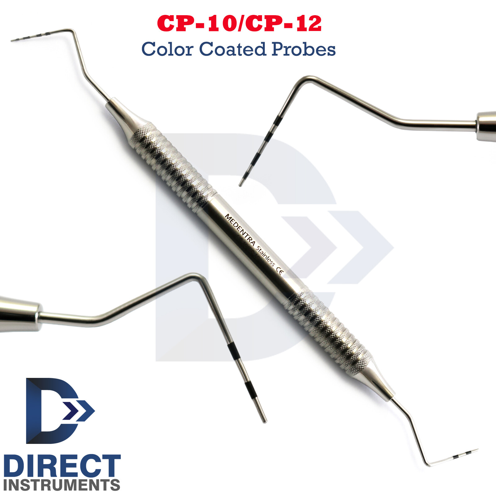 3Pcs Periodontal Color Coded Marking Probes Screening Pocket Depth Measuring New
