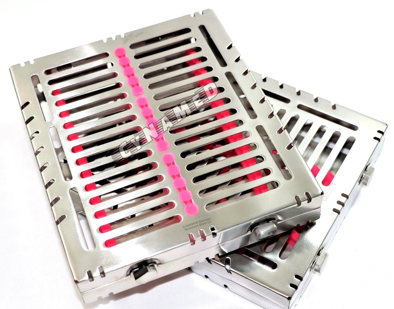 3 GERMAN DENTAL AUTOCLAVE STERILIZATION CASSETTE RACK BOX TRAY FOR 15 INSTRUMENT