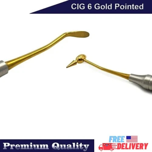 CIG 6 Gold Dental Composite Instrument Titanium Filling Restoration Tool
