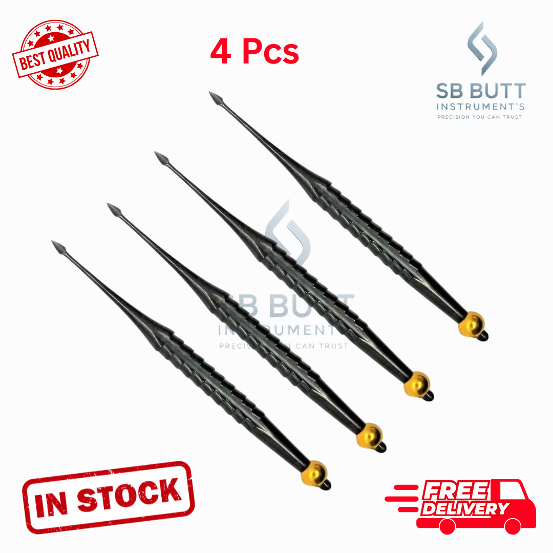 Sharpened Straight Spade Proximator PDL Dental Elevator 4 pcs Instruments