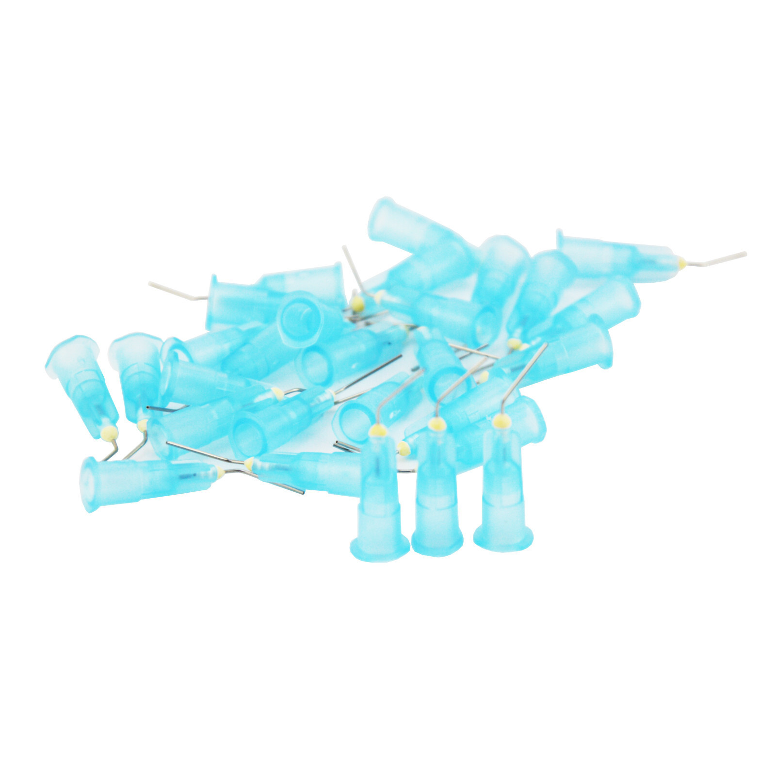 Dental Pre-Bent Dispensing Needle Tips for Etch Sealant Blue 25 Gauge 100/PK