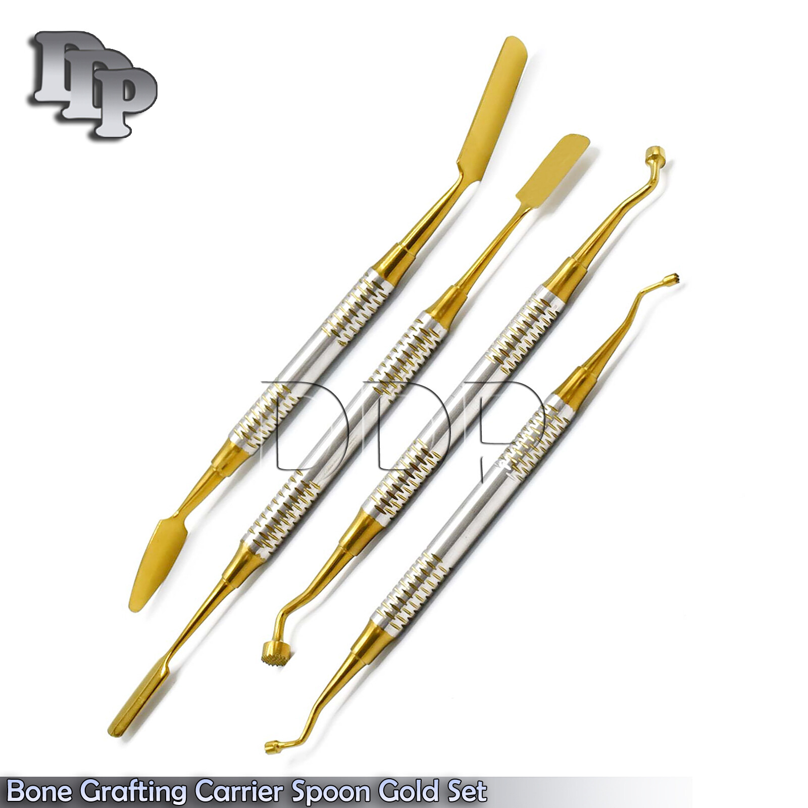 Prf Set of Bone Grafting Carrier Spoon Dental Kit Dental Instrument Gold DN-2190