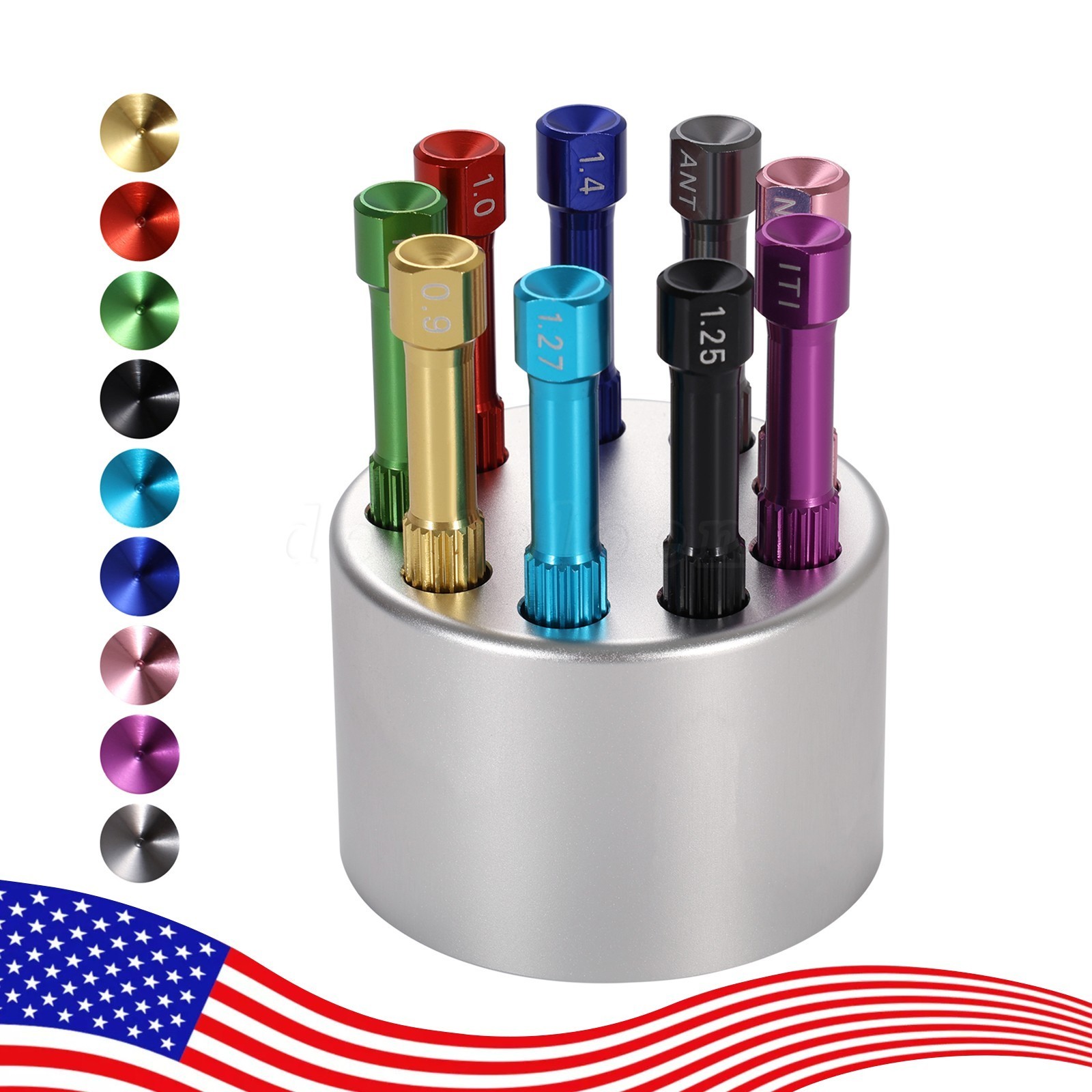 Implant Pro Dental Implant Screwdriver Kit with Set of 9 Drivers and Base Holder