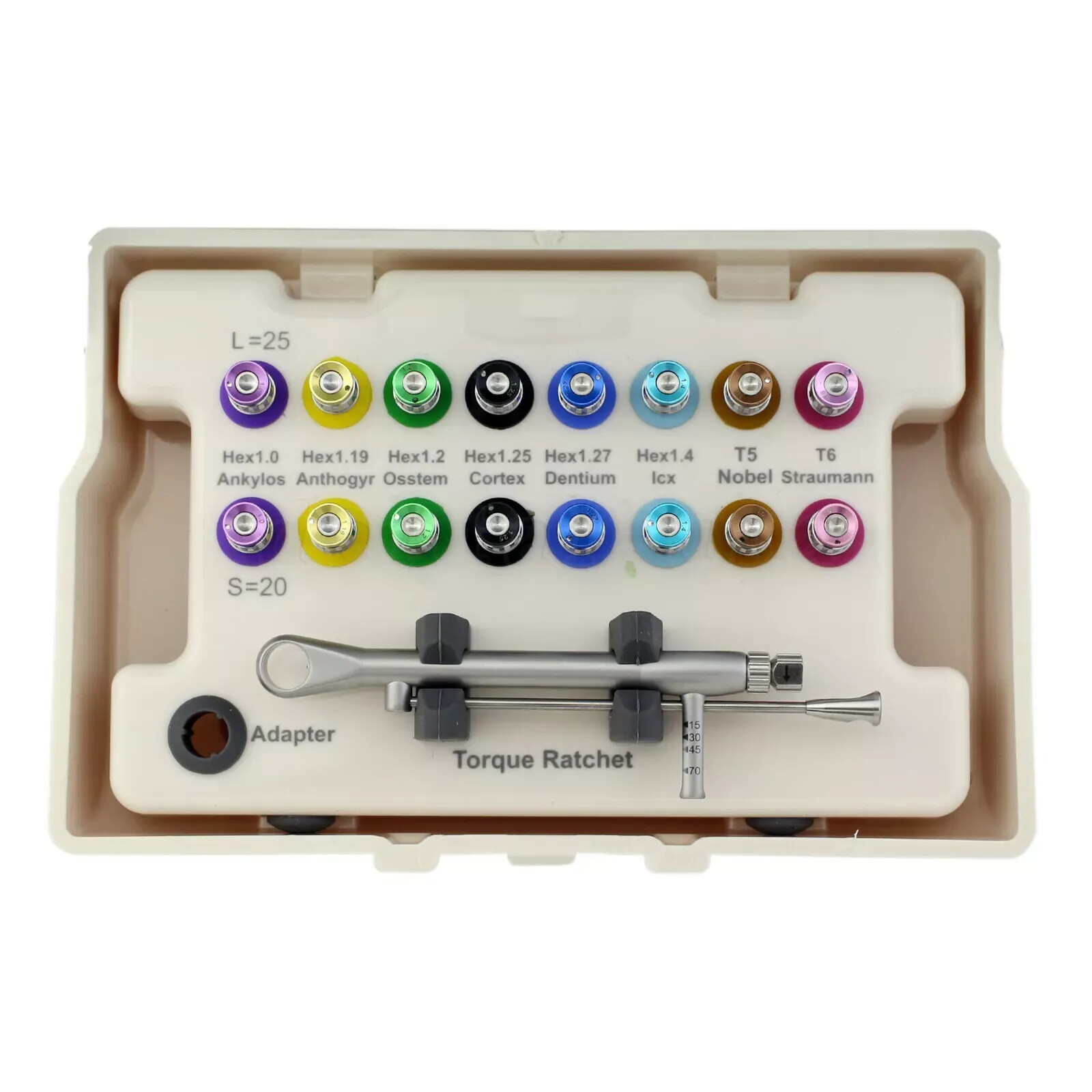 Universal Implant Prosthetic Kit Screwdriver Hex Driver Torque Wrench