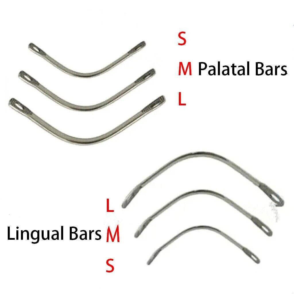 4Packs/80Pcs Dental Palatal Bar Lingual Bars Lower/Upper In Large Middle Small