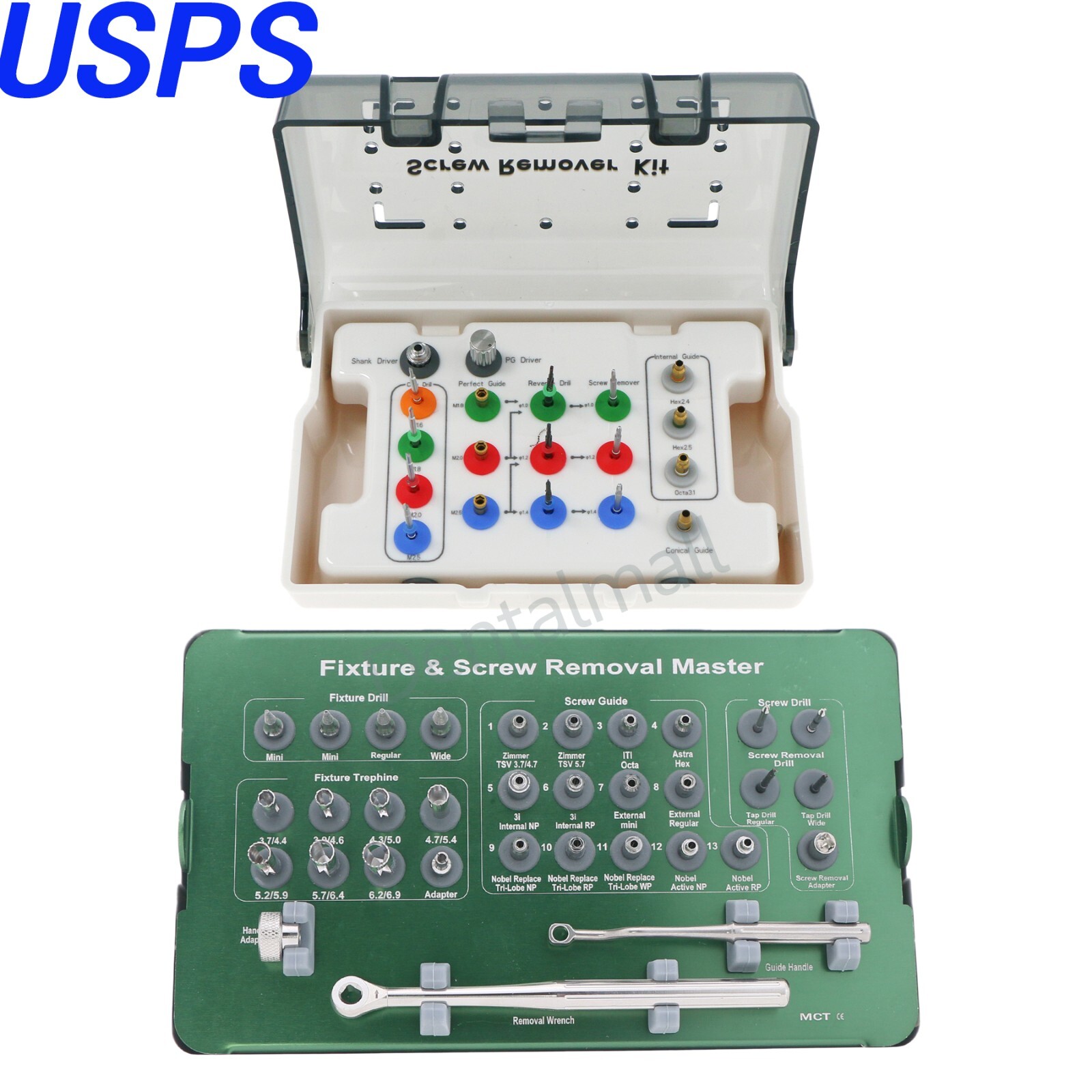 US MCTBIO Fixture Screw Removal Matser Broken Screws Remove kit for Implant
