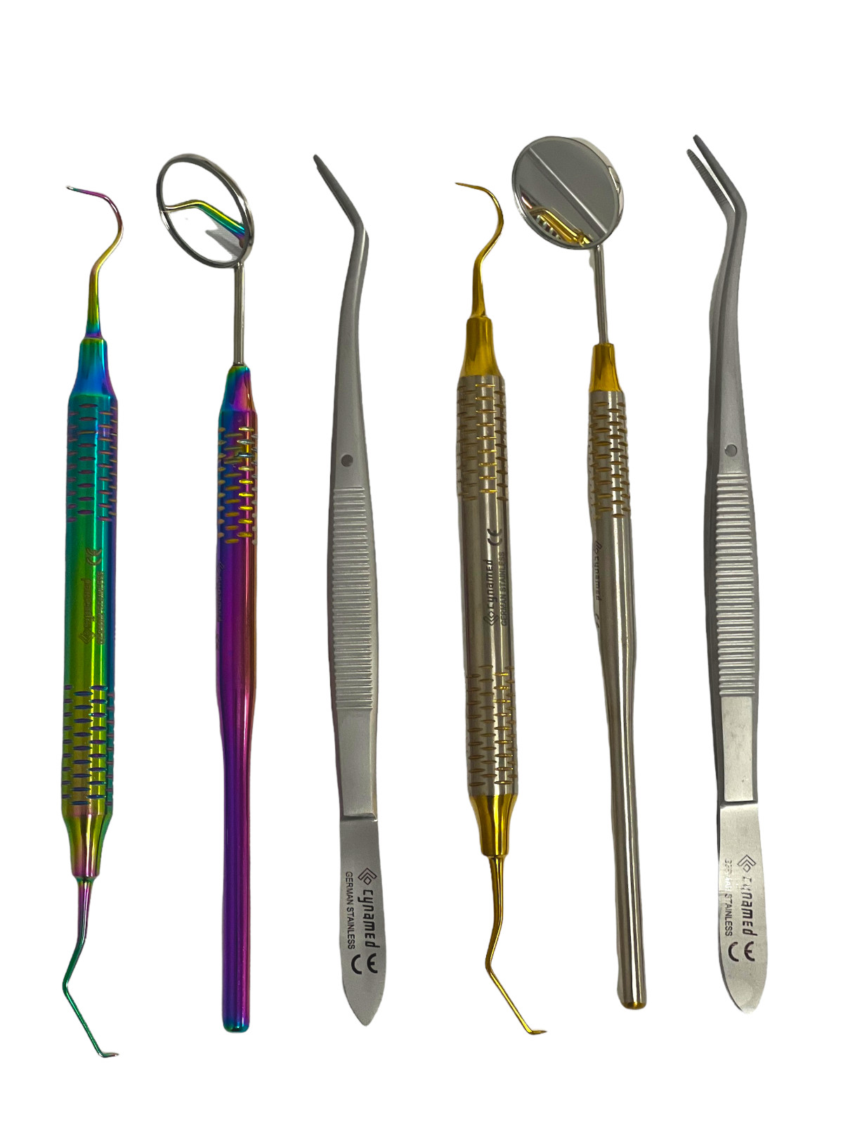 Premium German 3 Instruments Basic Dental Set Mirror Explorer College Plier Holo