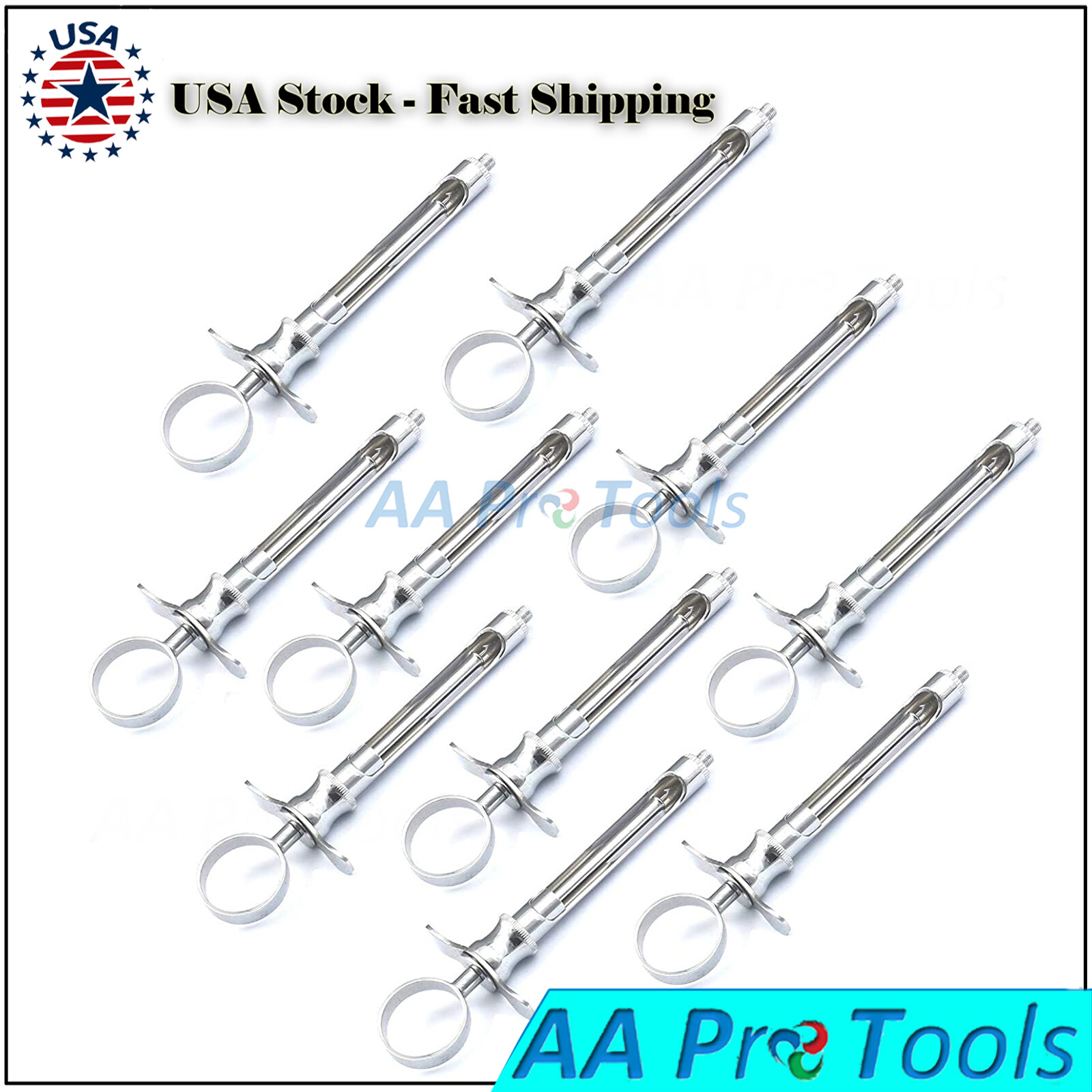 GERMAN ASPIRATING SYRINGE 1.8ML DENTAL ANESTHETIC INSTRUMENTS “SET OF 10”