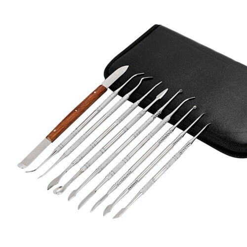 10X Dental Wax Carving Tool Surgical Knife Equipment Set Sculpture Instructments
