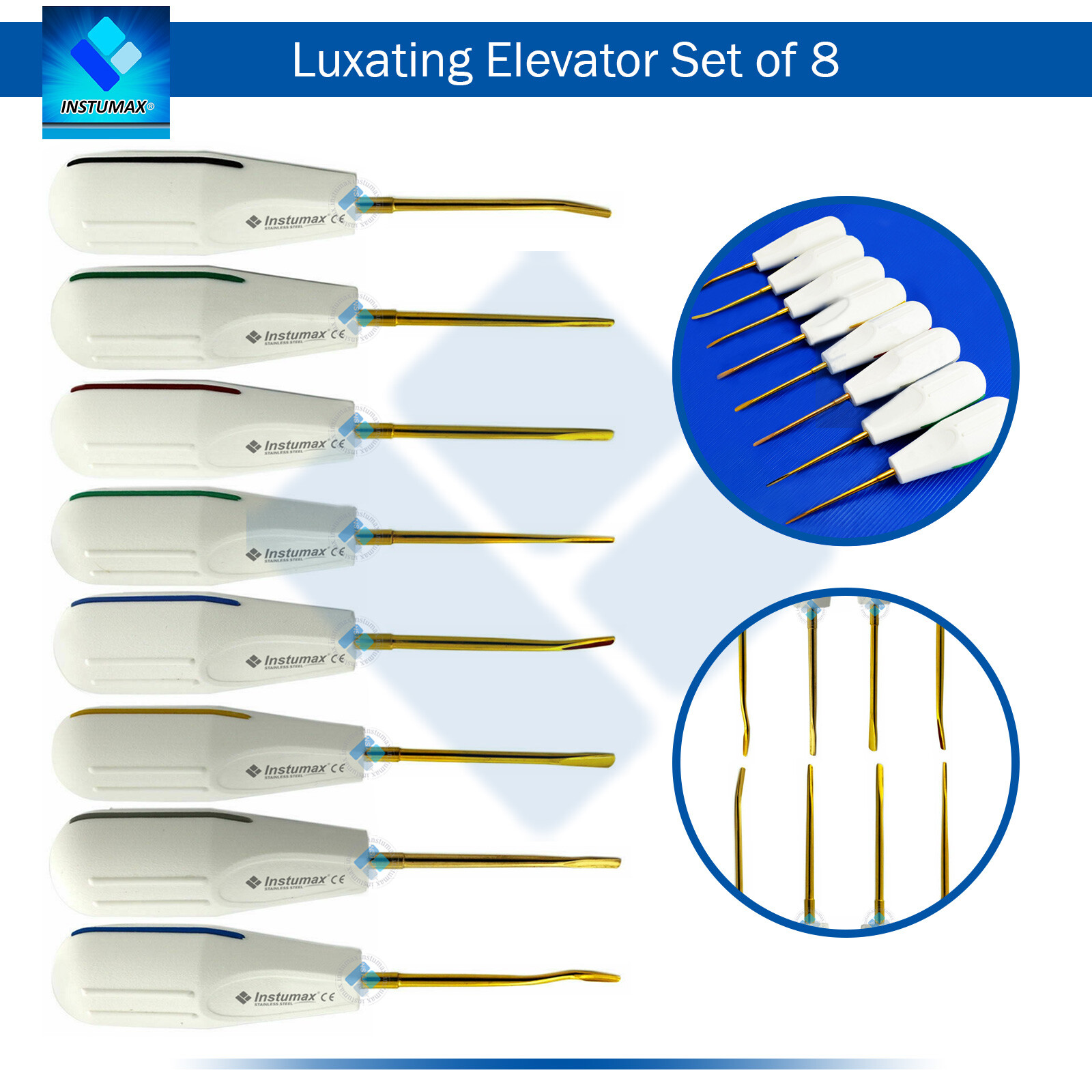 Dental Luxating Elevators PDL Periotome Luxation Root Extracting Extraction Kit