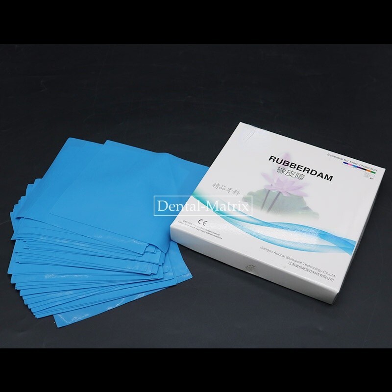 36 Sheets Dental Endodontic Rubber Dam Natural Latex Medium Gauge 6″x6″ Adult